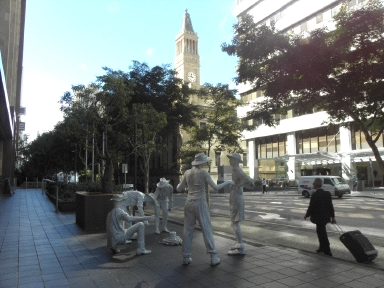 Brisbane statues and Town Hall