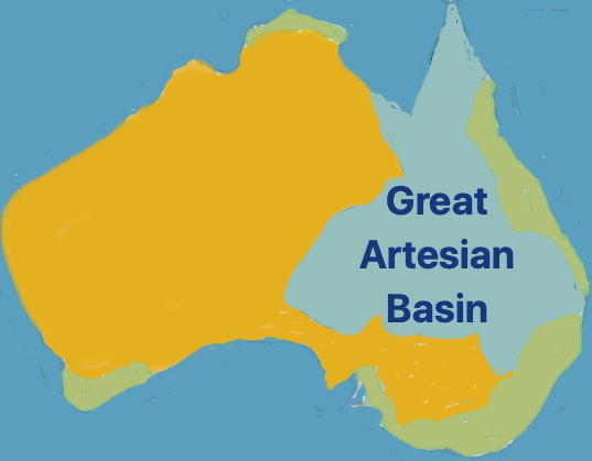 Great
            Artesian Basin map